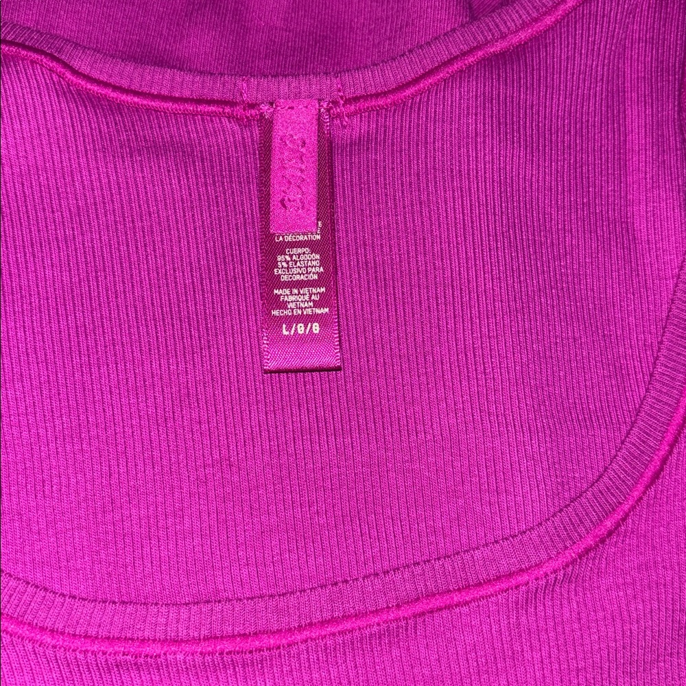 SKIMS NWOT Cotton Ribbed Tank - Lollipop - Picture 3 of 4